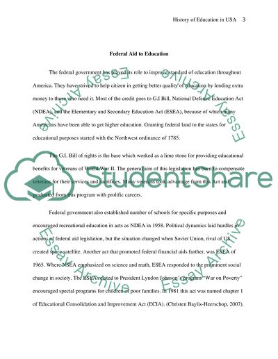 History of Education in USA