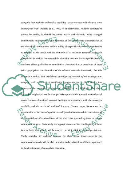 The Role of Research Methods in Education