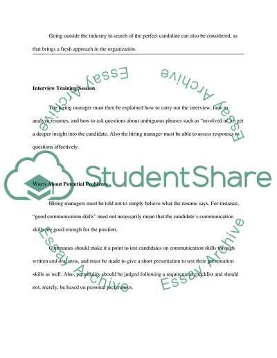 Partnership between Recruiter and Manager