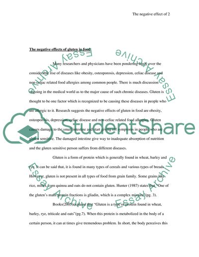 The Negative Effects of Gluten in Food