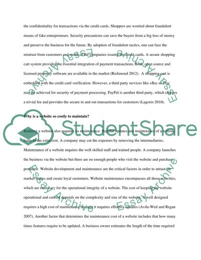 E-Commerce Merchant Server Software Functionality And High Cost Of Websites Maintenance