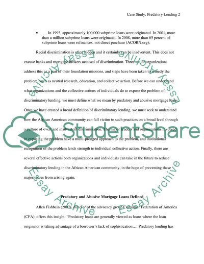 Mortgage Discrimination in the African American Community