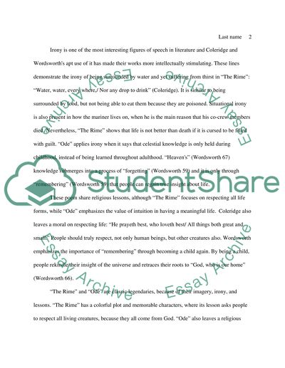 Imagery, Irony, and Lifes and Lessons from a Cursed Mariner and Children