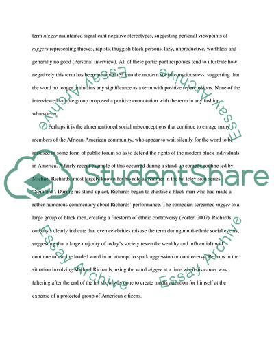 The Loaded Word Nigger