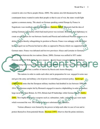 The Causes of World War One