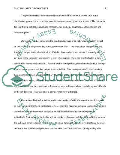 Potential and Actual Effects of Political Events on Trade