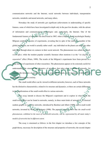 Small-World Effect in Networks