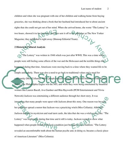 Symbolism in Shirley Jacksons The Lottery