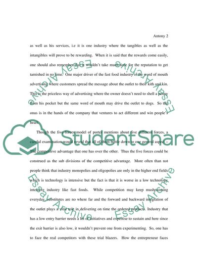 Fast Food In a Fast Economy