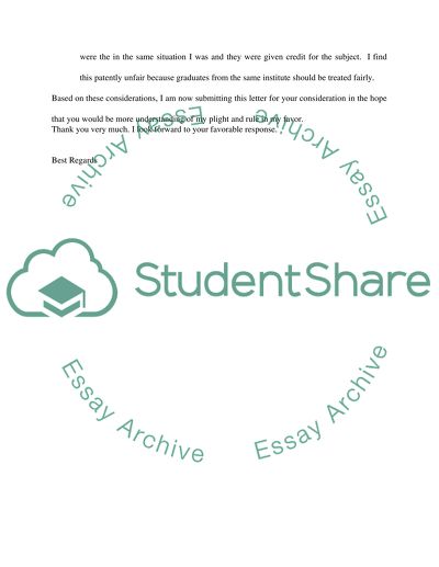 A Letter to Head of Nursing School in a Formal Way