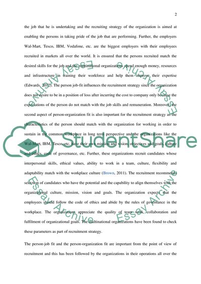 Person-Job Fit and Person-Organization Fit