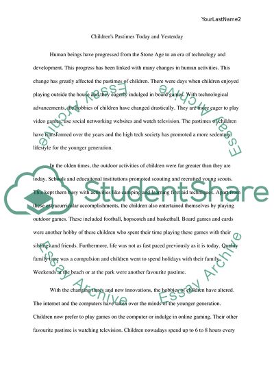 Human Activities Today and Yesterday