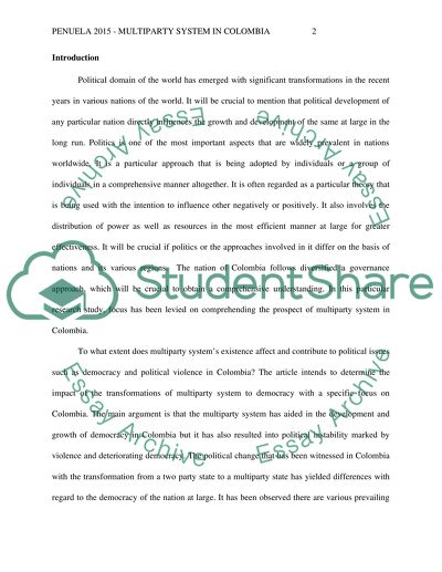 Multiparty System in Colombia