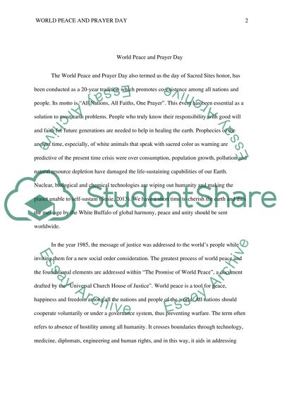 World Peace and Prayer Day