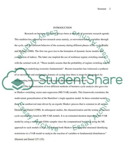 QBA-Management Science: Report on MARKOV models buisness applications