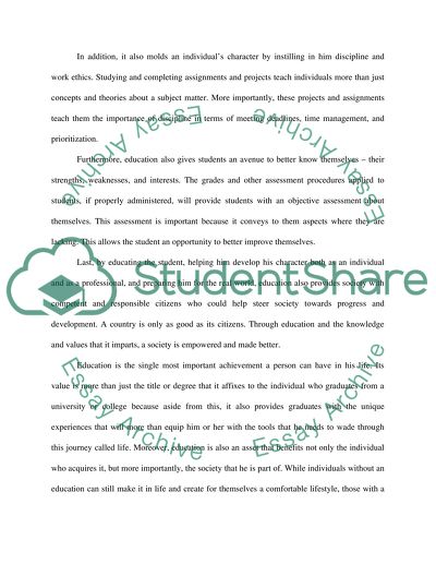 importance of education essay 500 words