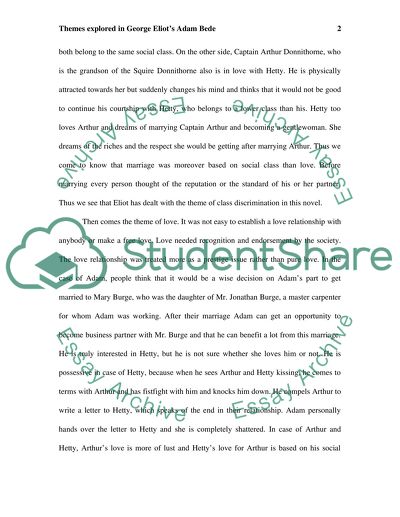 Discuss the themes expolred in George Eliots Adam Bede