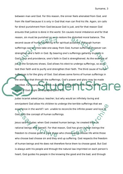 The Causes and Significance of Human Sufferings