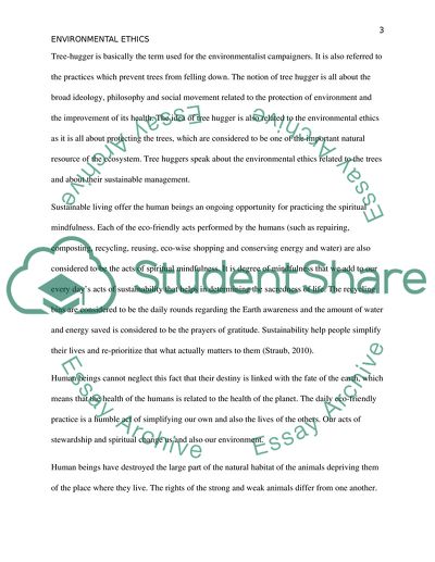 Environmental Ethics. Assignment 2