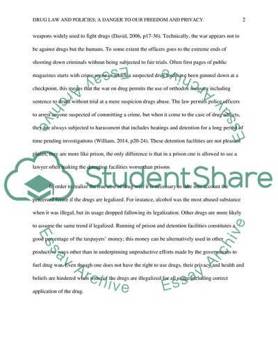 Drug Law and Policies; A Danger to Our Freedom and Privacy