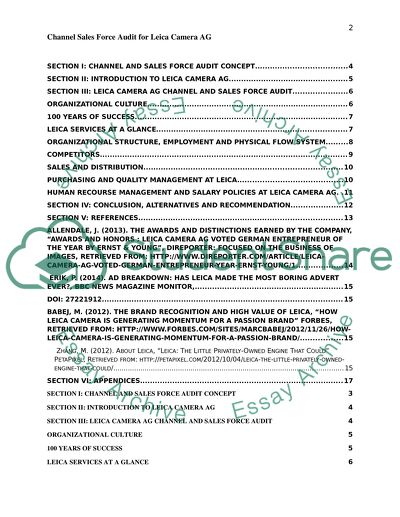 Channel and SalesForce Audit Concept
