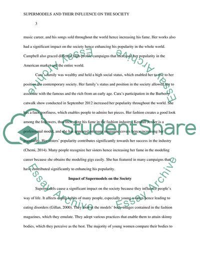 Supermodels and their Influence on the Society