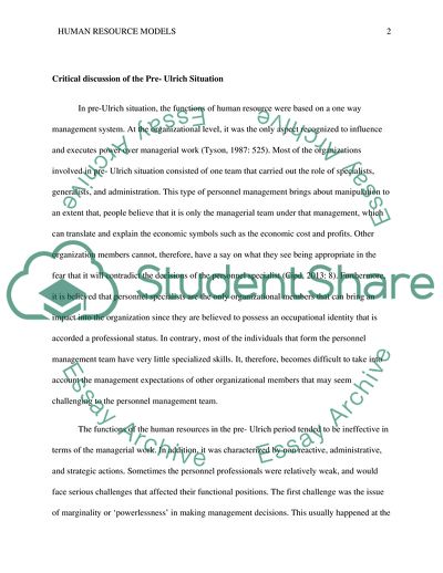 The Role and Functions of Human Resource