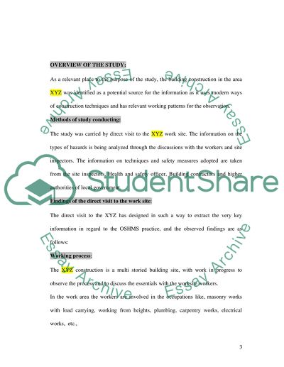 Occupational Health And Safety Management