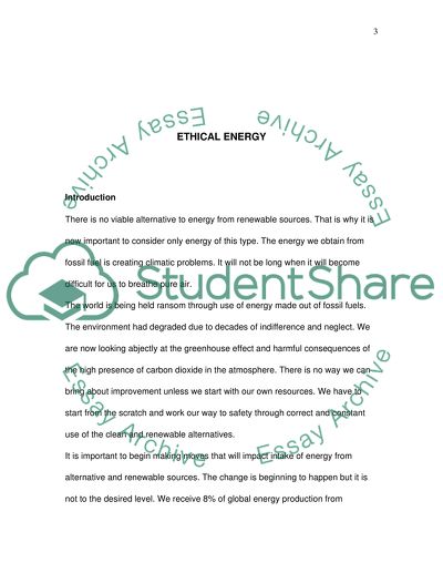 The Importance of Switching to Energy