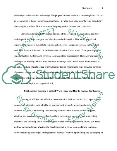 Managing the Mobile Workforce and Virtual Teams