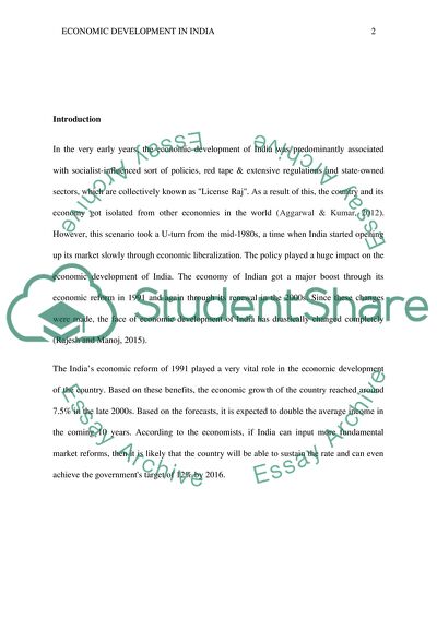 Economic Development in India