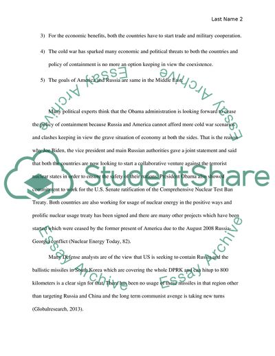 Is the U.S. Seeking to Contain Russia