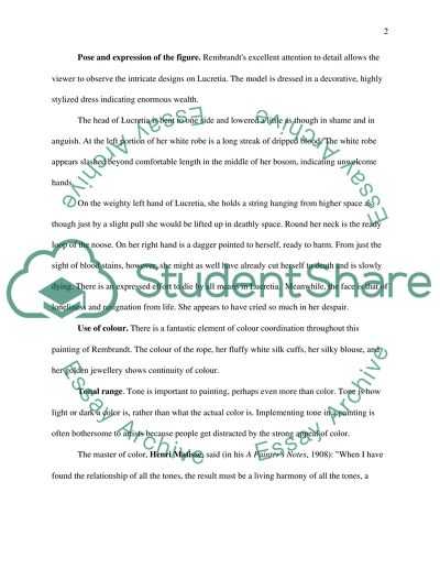 Lucretia of Rembrandt