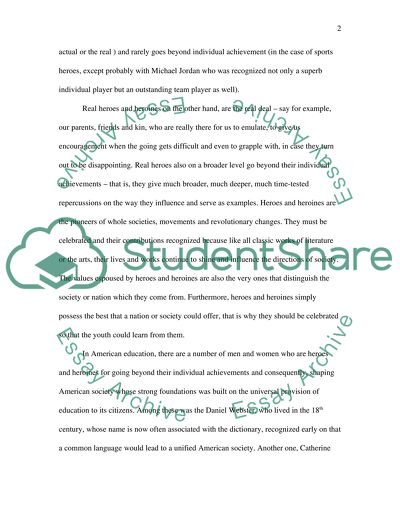 Heroes and Heroines in American Education