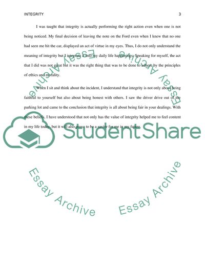 Doctrine of Morality and Ethics: Integrity