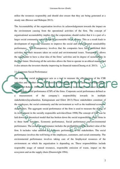 Corporate Social Performance and Responsibilities