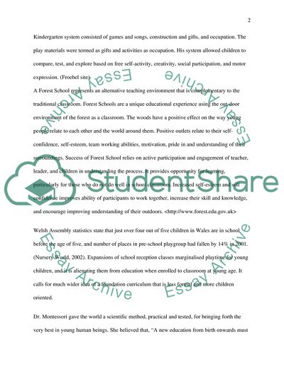 Identify effective teaching and learning methodology for children under 5 years some of it will be 0-7. I have to make references to a range of approaches and