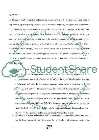 Shangrila Hotels and Resorts