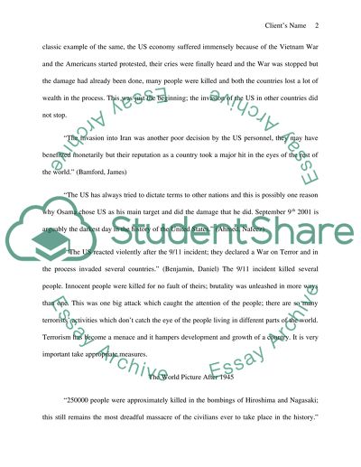 Americas role in the world