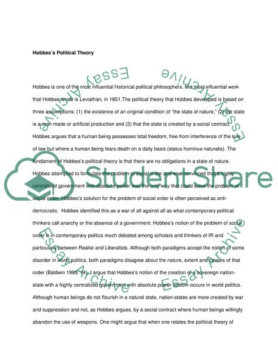Historical Philosophers namely Hobbes, Paine and Plato