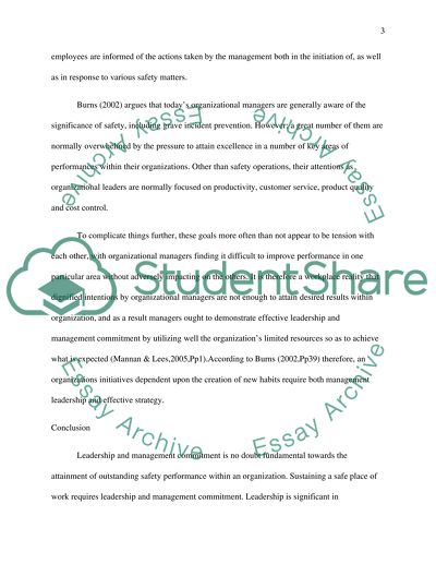 Leadership and Management Commitment