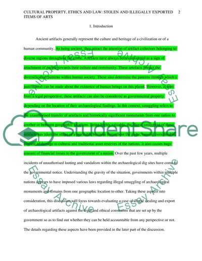 CULTURAL PROPERTY, ETHICS AND LAW:Stolen and illegally exported items of arts