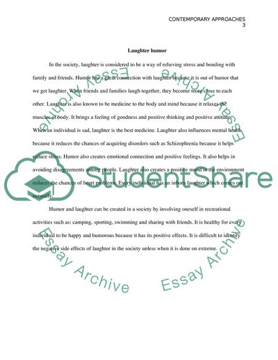 The Contemporary Approaches in Psychotherapy