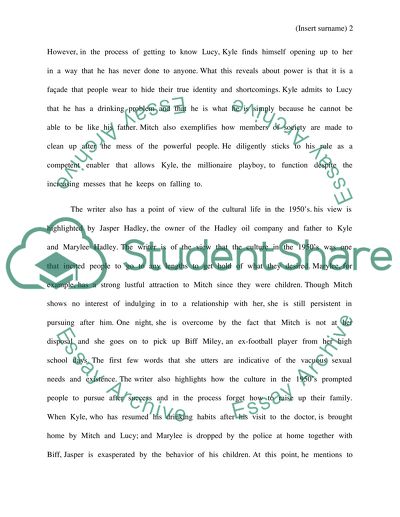 Film Analysis of the Written on the wind