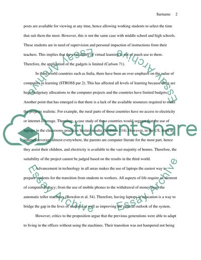 Should Schools Provide Laptops to Students