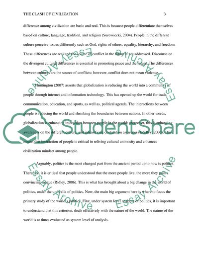 The Clash of Civilization through Different Perspectives