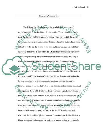 The Development and Prospects of the Dollar-Pound Exchange Rate