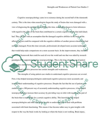 Cognitive Neuropsychology