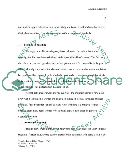 Wrestling, Culture, and Mythology