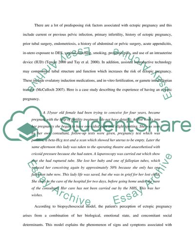 ectopic pregnancy essay example topics and well written pregnancy essay